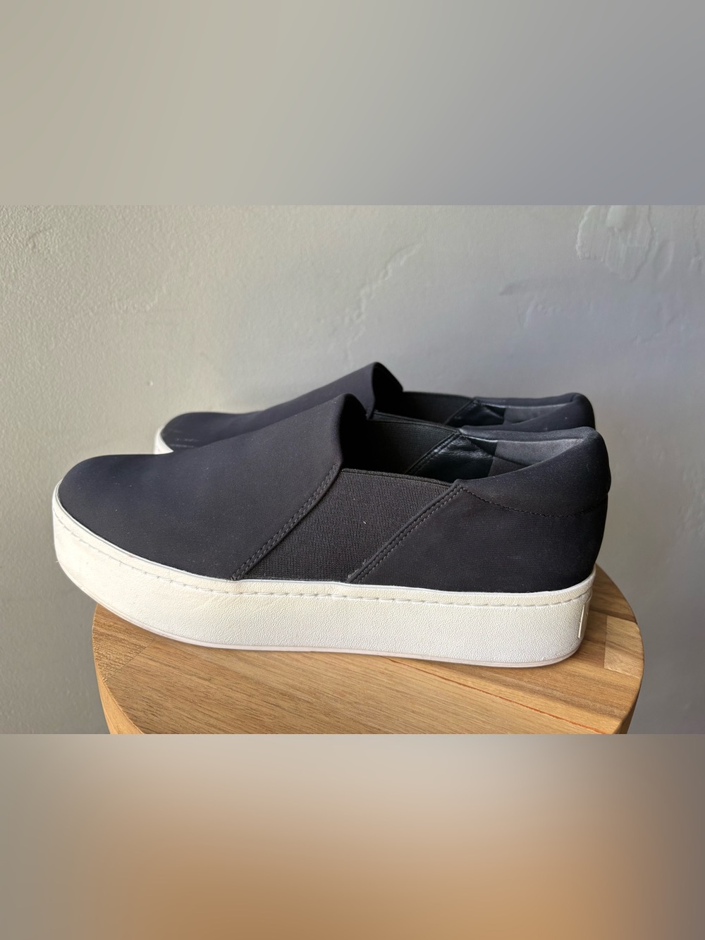 Vince. Black Warren Slip On Platform Shoes ~ Size 8.5